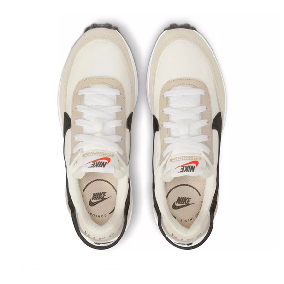 Nike lifestyle waffle dust Cream and Black casual Running Shoes 7.5 - Picture 4 of 12